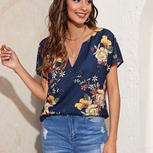 SHEIN Notch Neck Dolman Sleeve Top - NWT